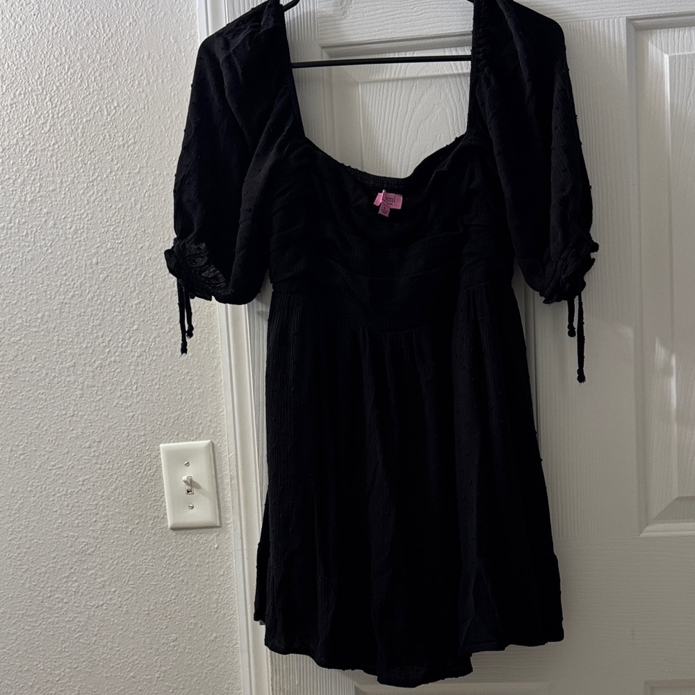 Black Puff Sleeve Dress